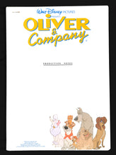 Load image into Gallery viewer, Oliver and Company, 1988 Press Kit
