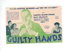 Load image into Gallery viewer, Guilty Hands, 1931
